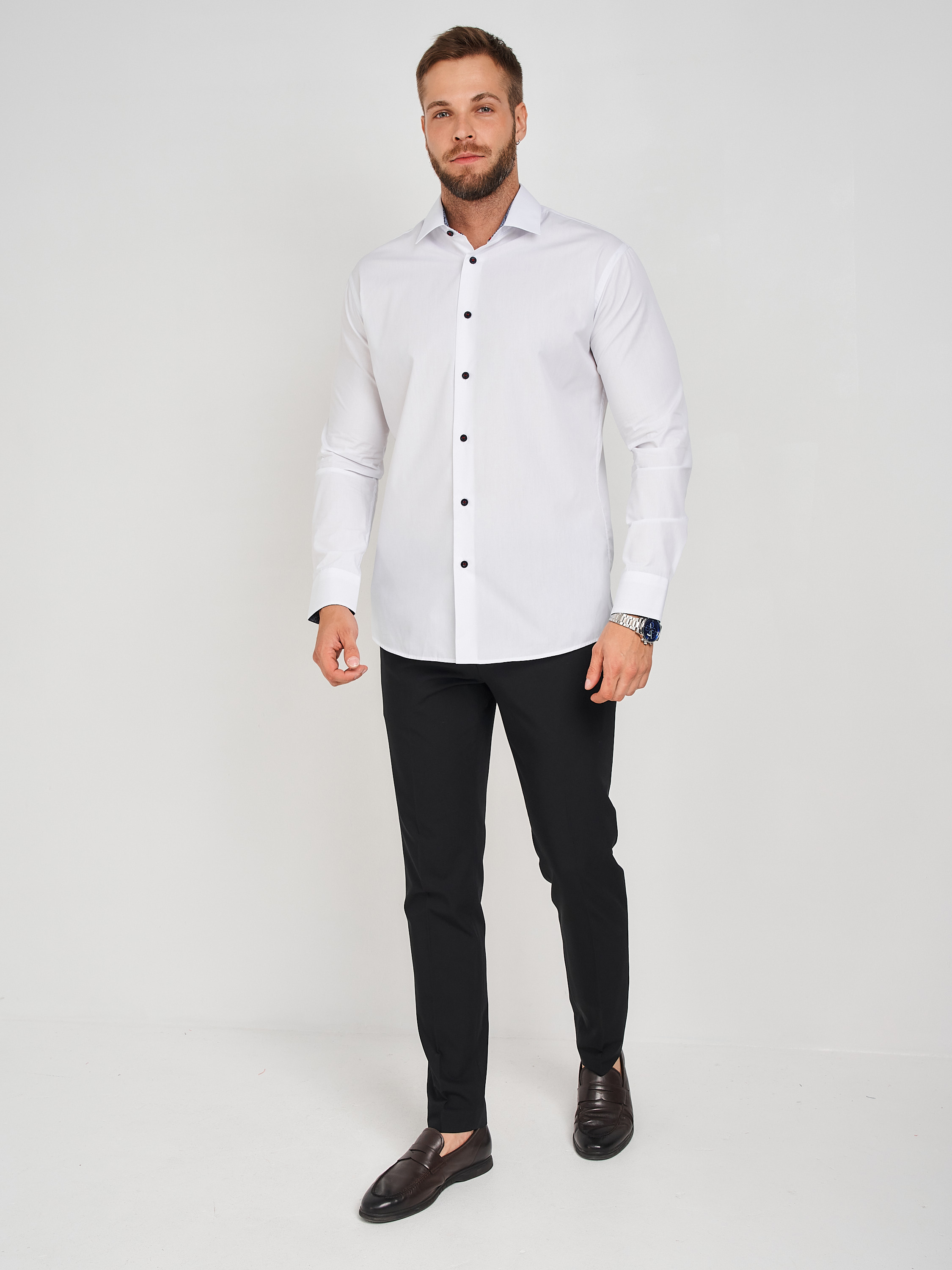 c100/157/ice/Z/14p Сорочка мужская длинный рукав