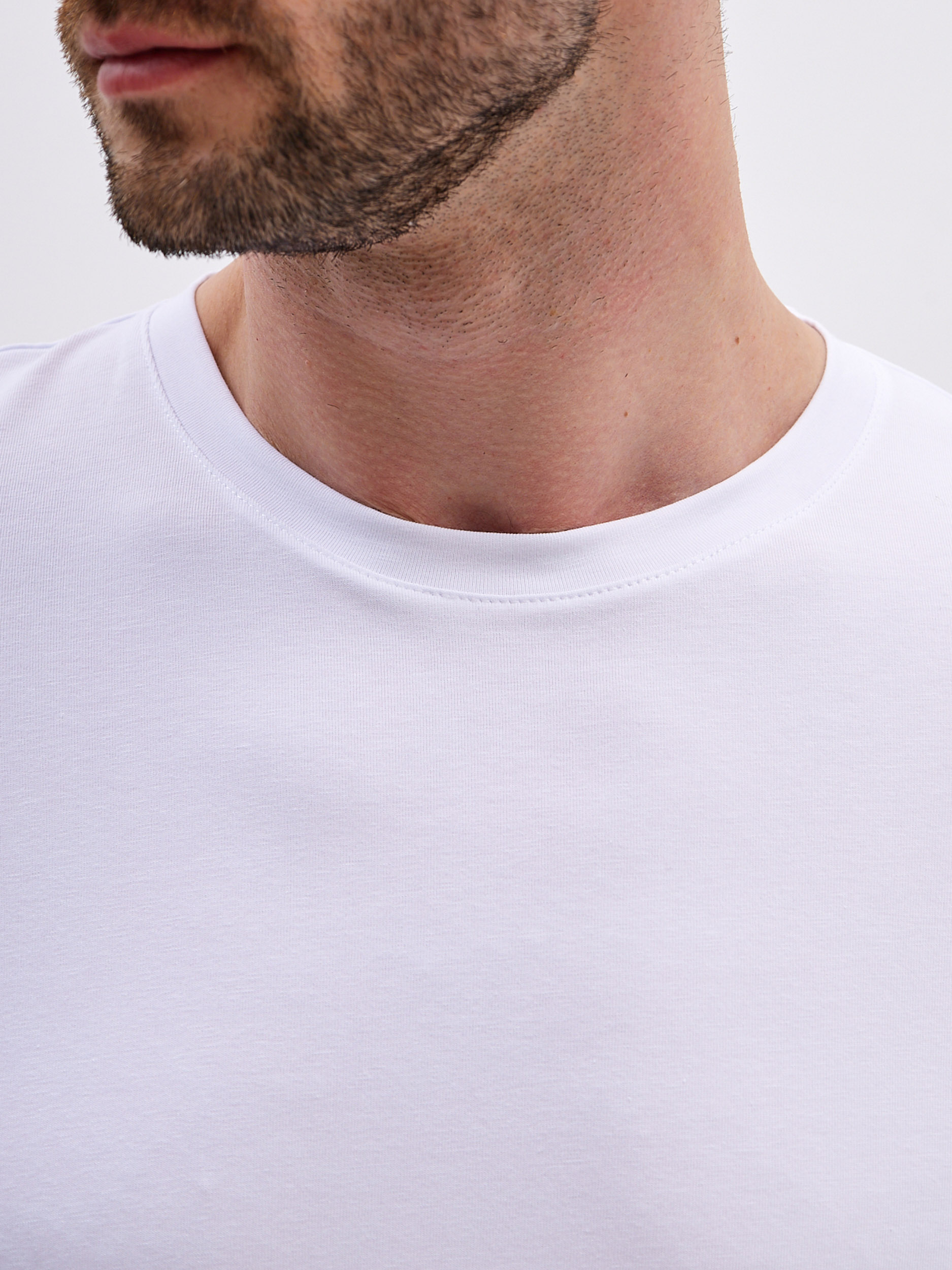 G145-KO-HJ-10002-N (белый) Футболка мужская короткий рукав