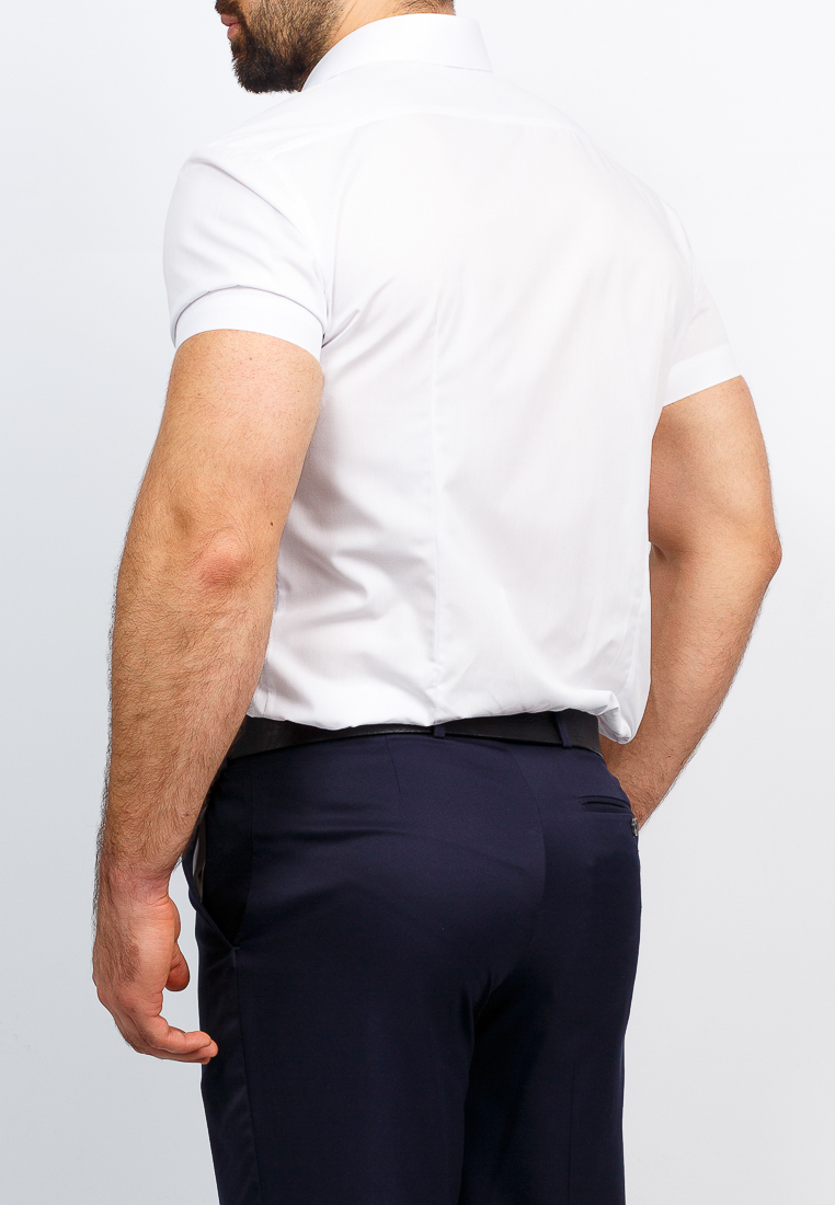 Gb100/309/WHITE/ZV Сорочка мужская короткий рукав