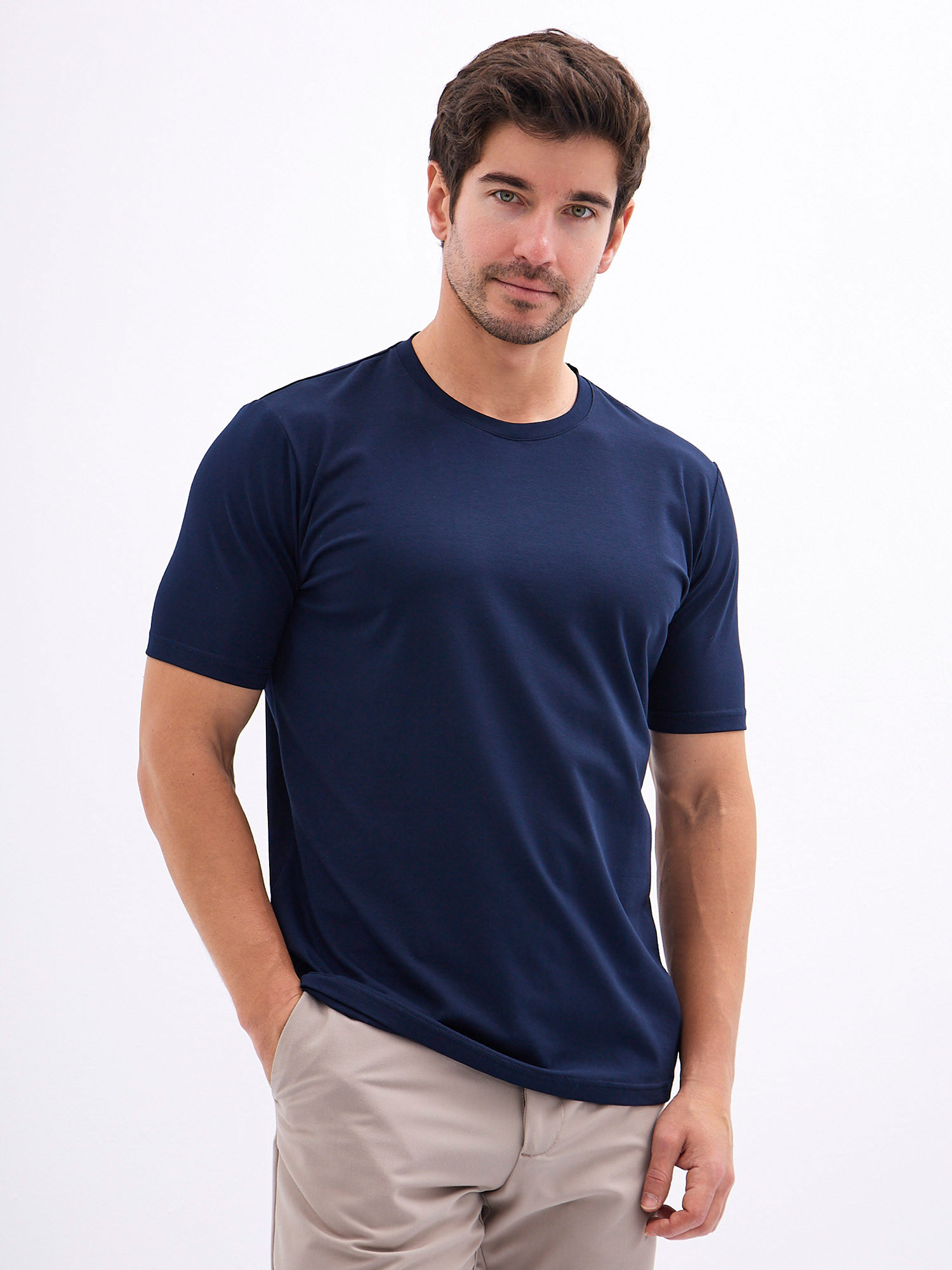 G145-KO-SA-S5106-N (т.синий) Футболка мужская короткий рукав