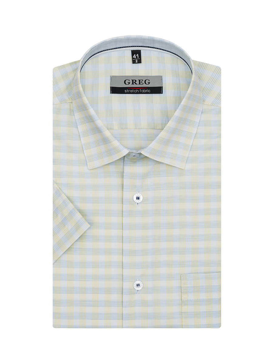 255/207/0222/1p STRETCH Сорочка мужская короткий рукав