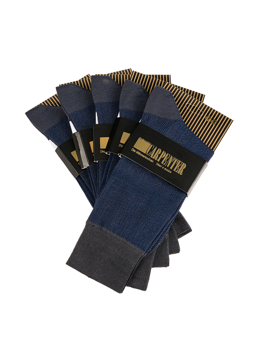 Cr-19/04 серо-синий Носки мужские (в упаковке 5 пар)