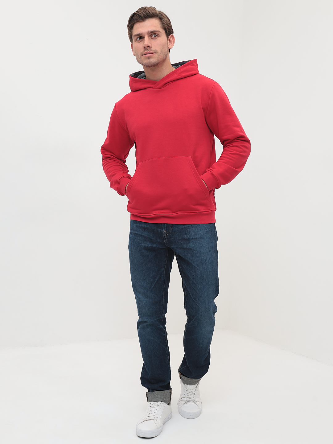 G171-RM-1044 (красный) Худи мужское