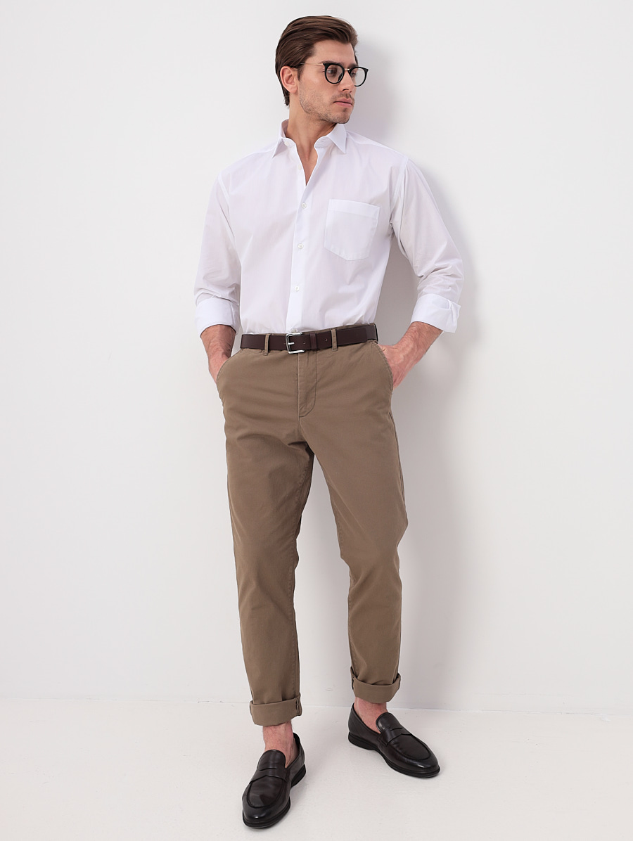 100/199/WHITE Сорочка мужская длинный рукав