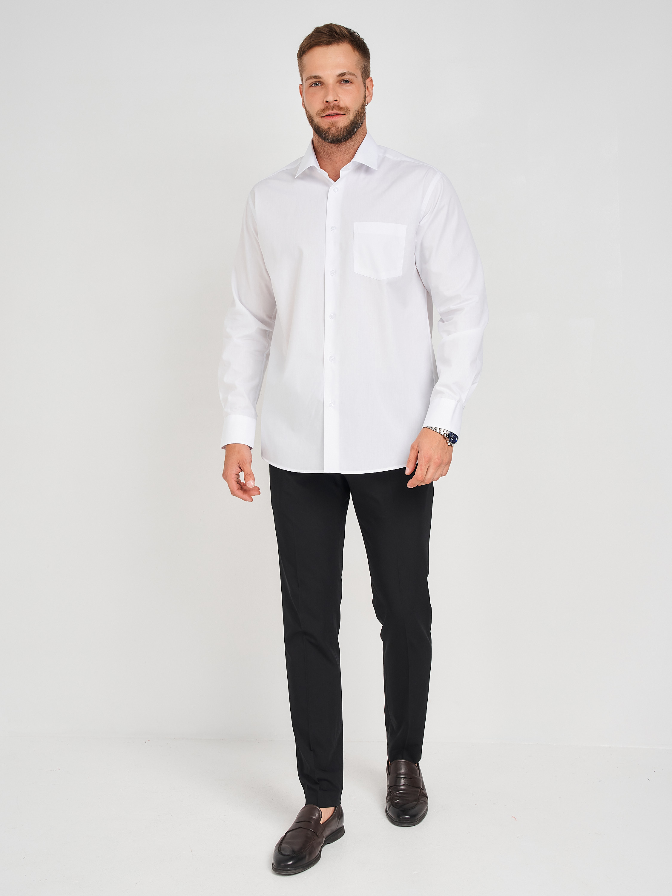 c100/157/ice Сорочка мужская длинный рукав