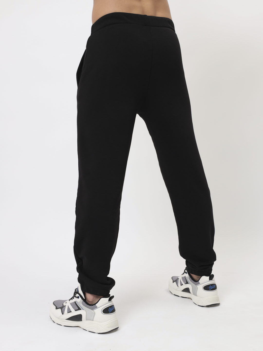 G-TRK-OZ03-001K-черный Брюки мужские трикотажные