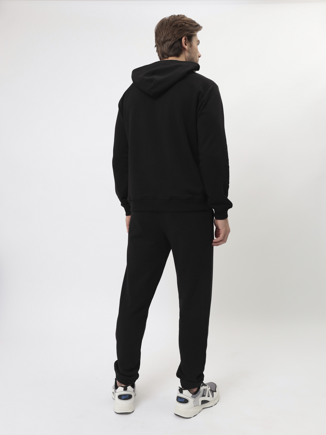 G-TRK-OZ03-001K-черный Брюки мужские трикотажные