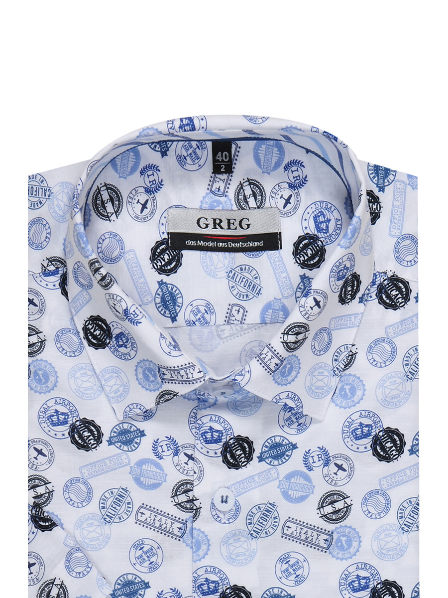 123/207/0300/С/1p Сорочка мужская короткий рукав