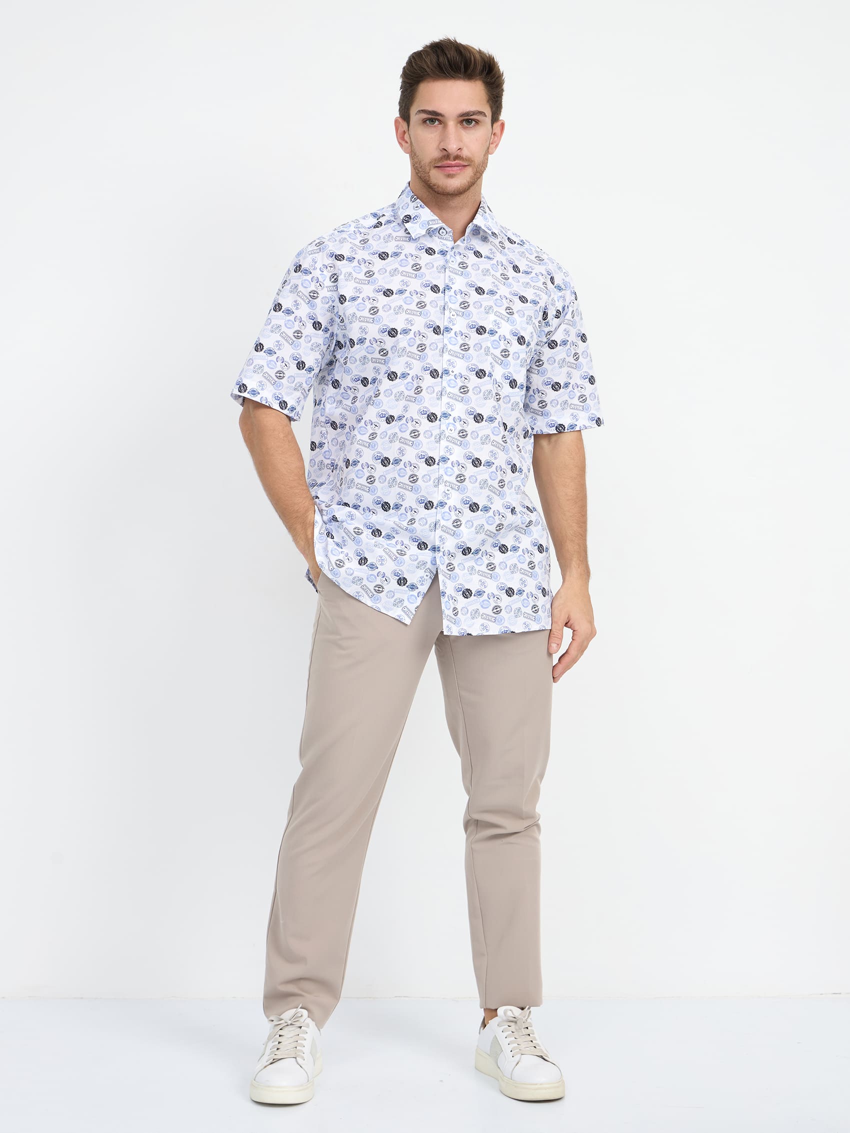 123/207/0300/С/1p Сорочка мужская короткий рукав