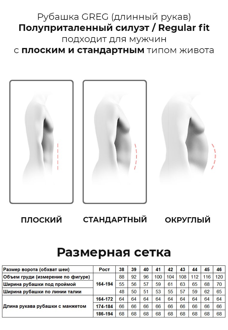 230/319/DB/Z Сорочка мужская длинный рукав