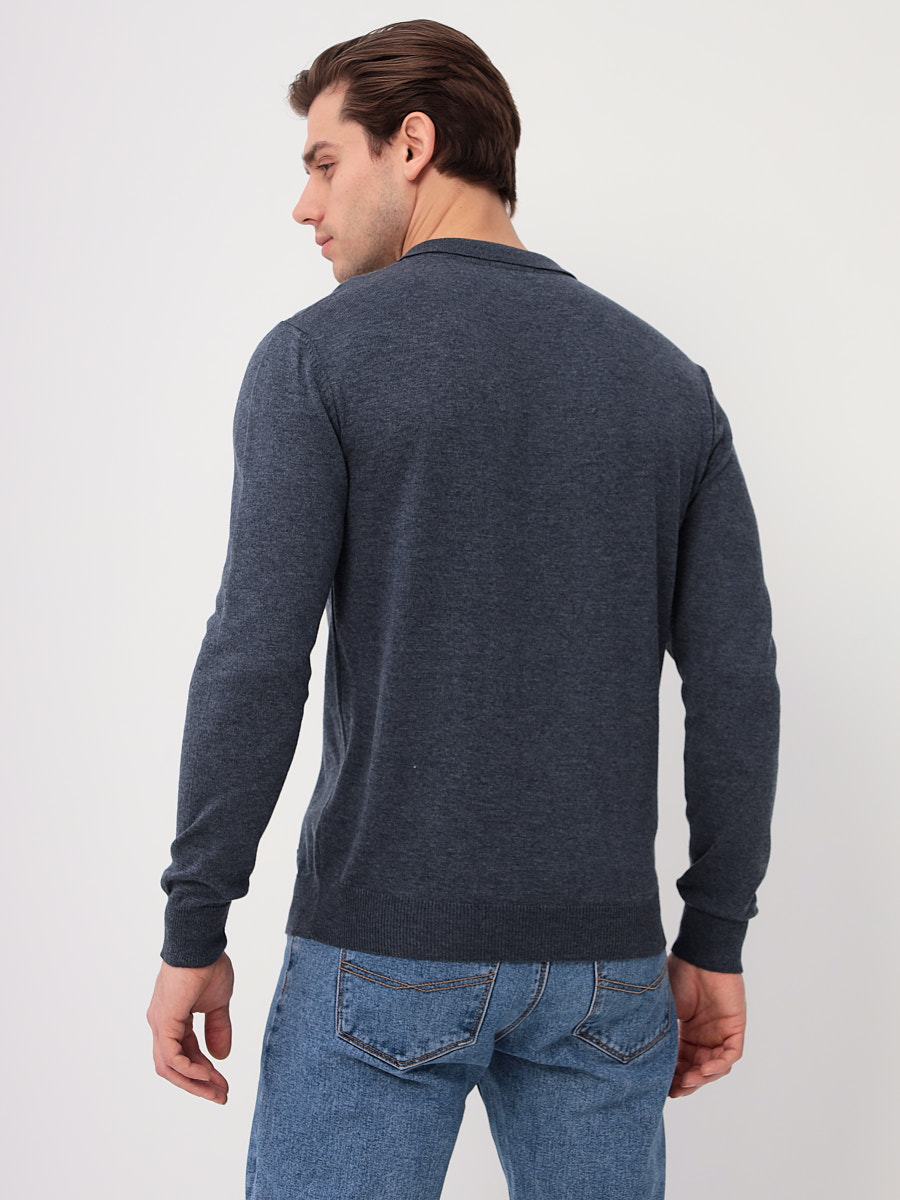 G128-AC630 (т.синий м.) Джемпер мужской с воротником поло