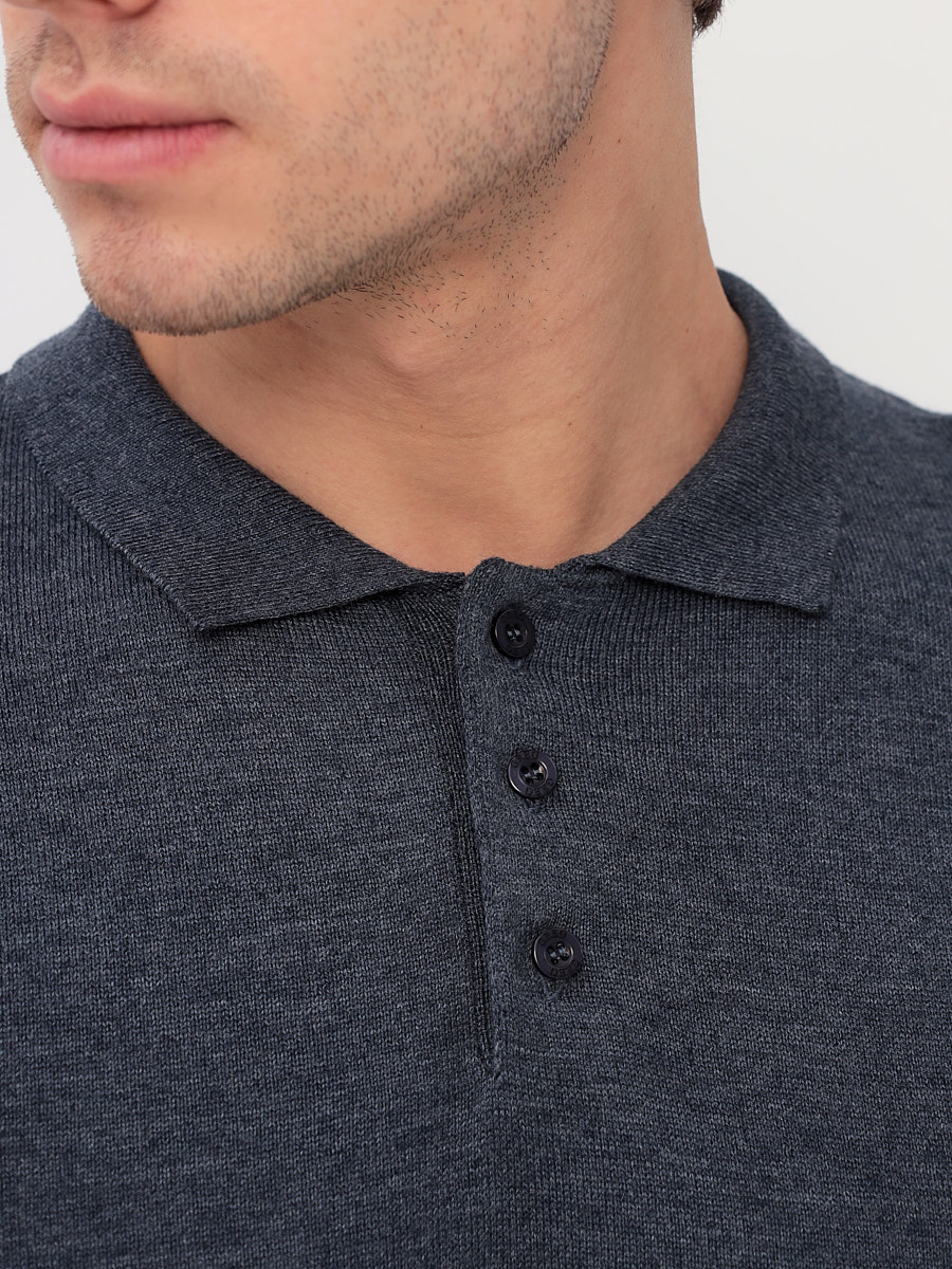 G128-AC630 (т.синий м.) Джемпер мужской с воротником поло