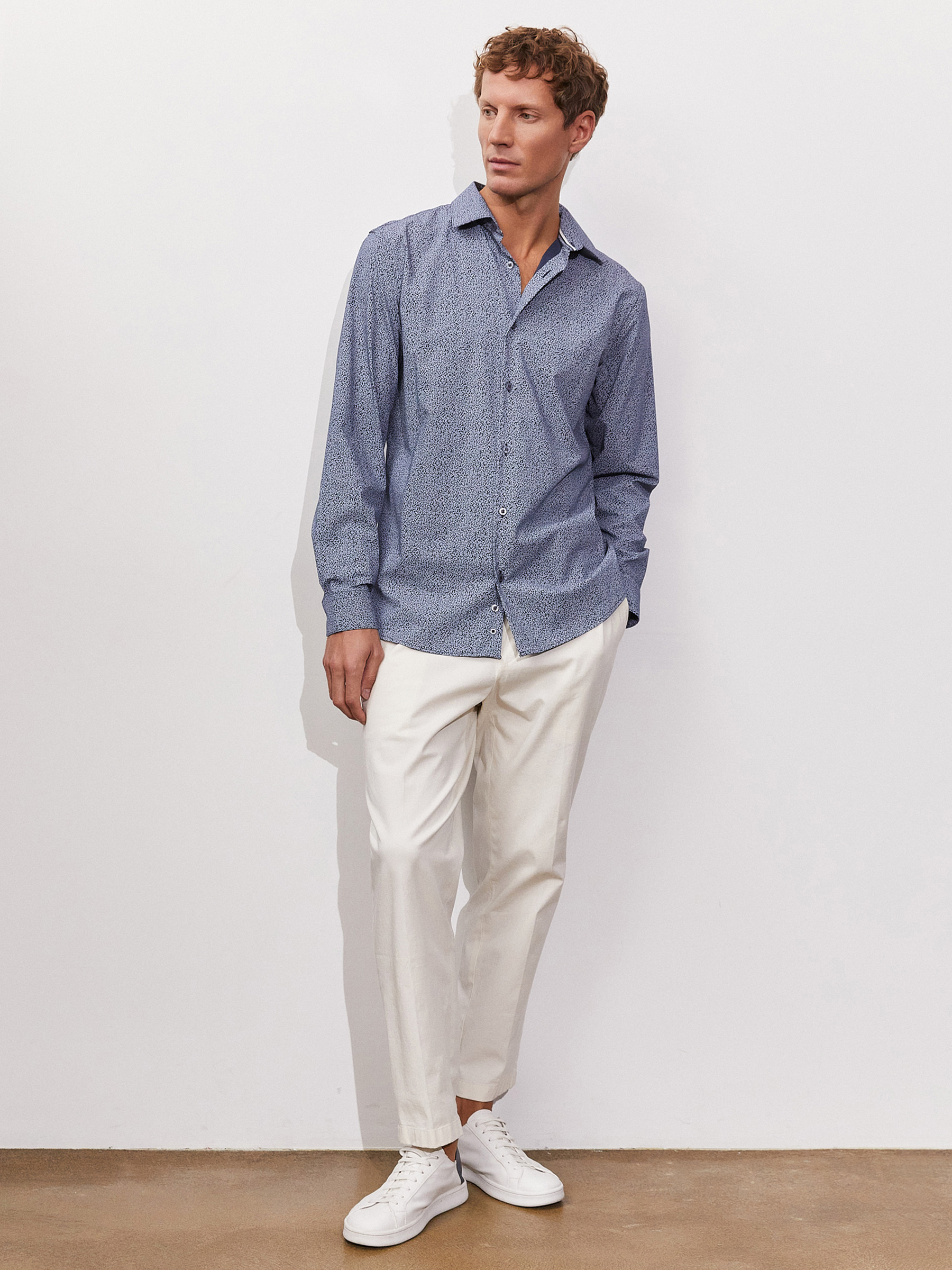 213/237/0047/ZN/1p STRETCH Сорочка мужская длинный рукав