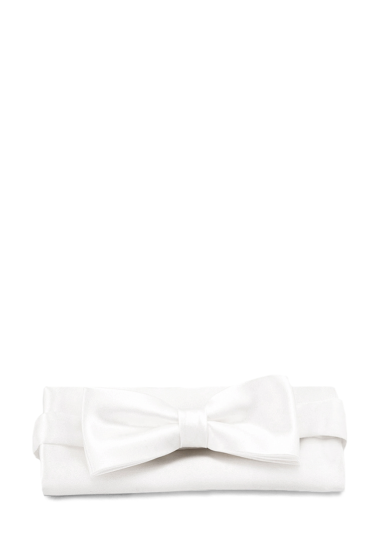 Greg-poly 11-белый одн.1.15 Галстук-бабочка мужской с платком