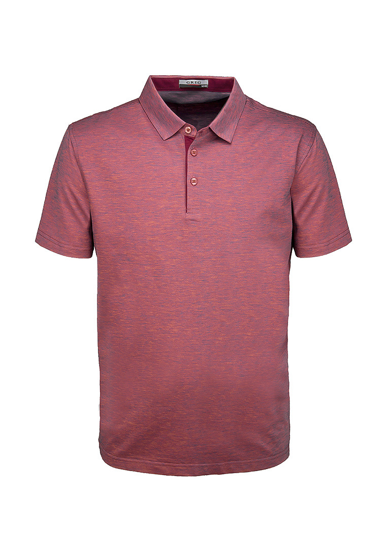 G144-TG9873-3 (синий оранж) Джемпер мужской с воротником поло короткий рукав