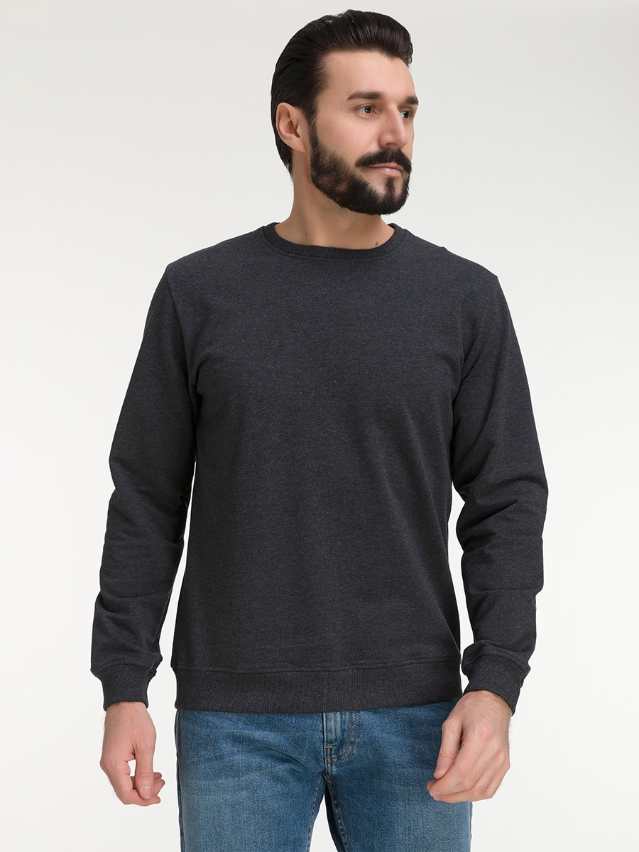 G121-OZ02-30 (антрацит м.) Свитшот мужской