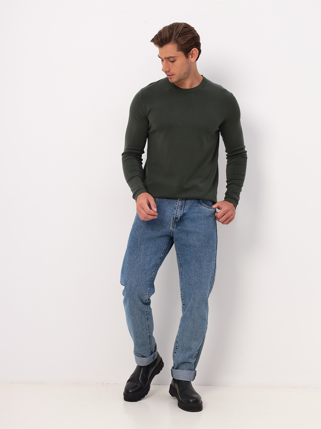 G121-T092  (хаки) Джемпер мужской