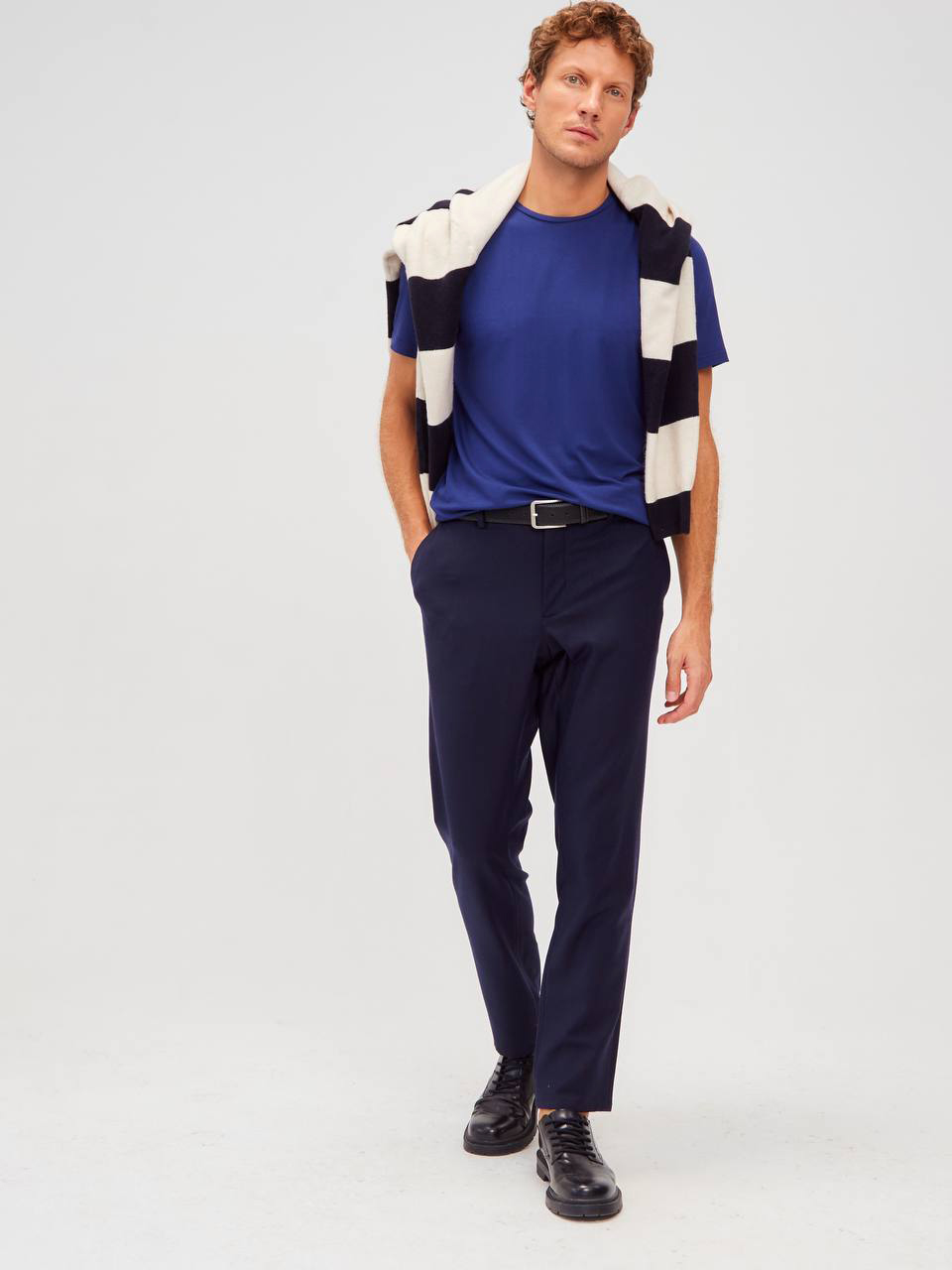 G145-V-INDIGO (синий) Футболка мужская короткий рукав