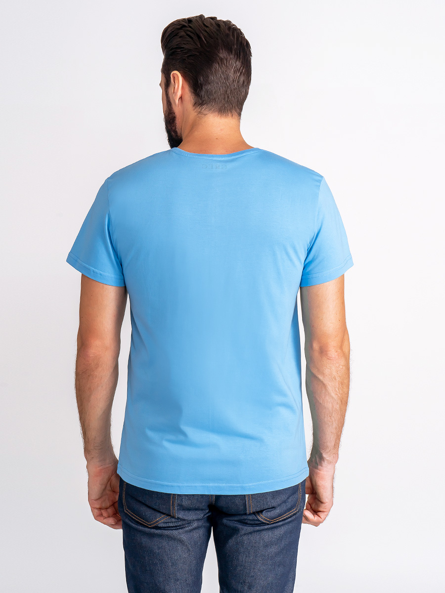G146-RD-3025_R (голубой) Футболка мужская короткий рукав