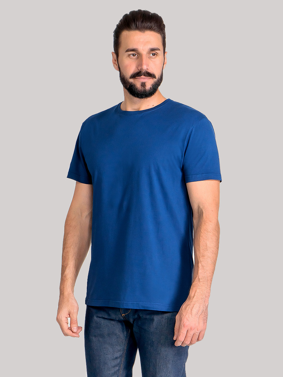 G145-RD-3032 (синий морской) Футболка мужская короткий рукав