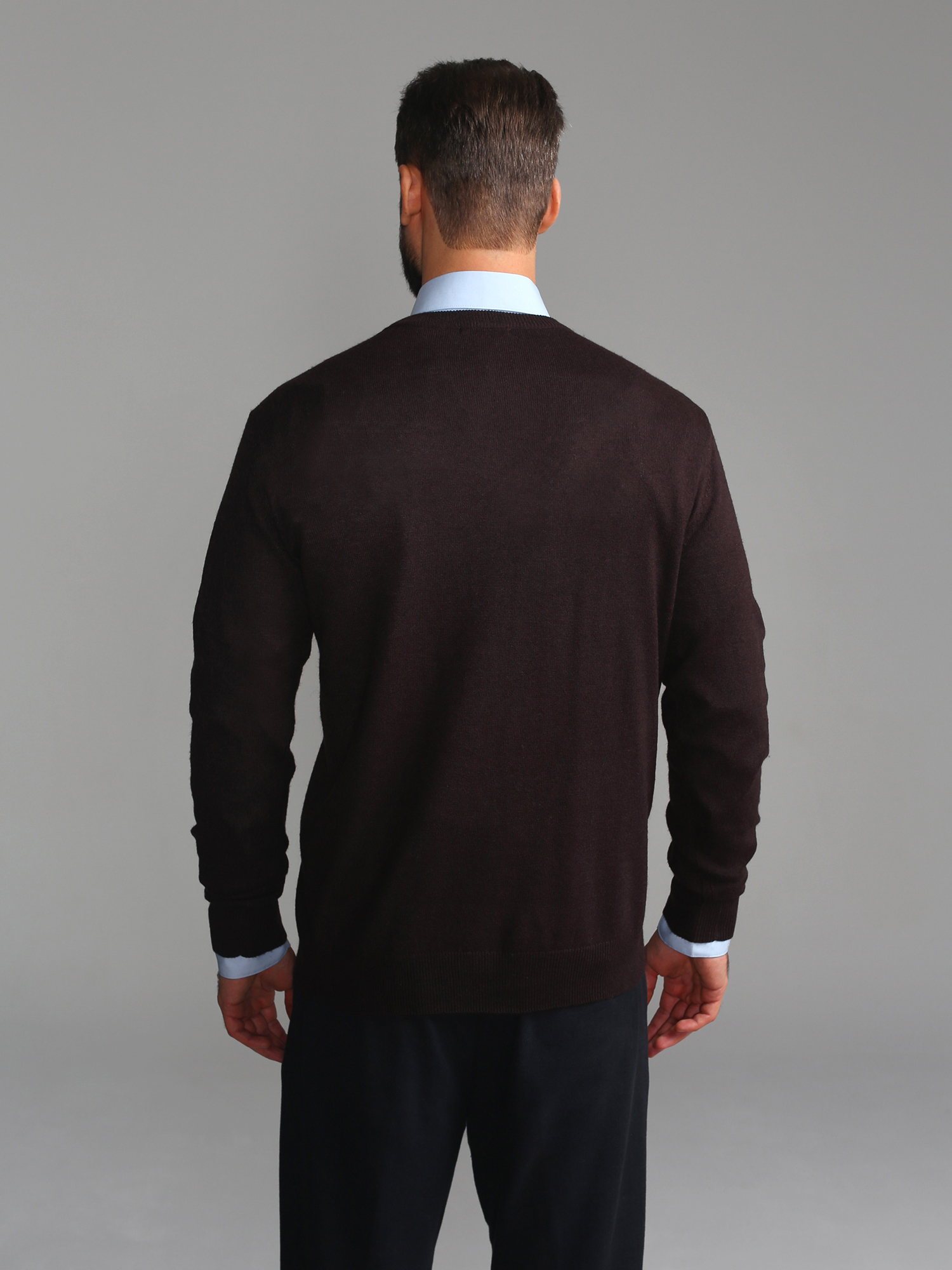 G121-AN241944А (шоколад) Джемпер мужской