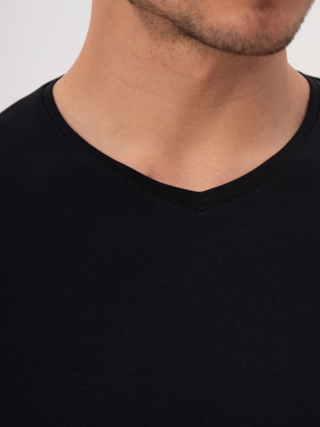 G146-KO-HJ-90023-N (черный) Футболка мужская короткий рукав