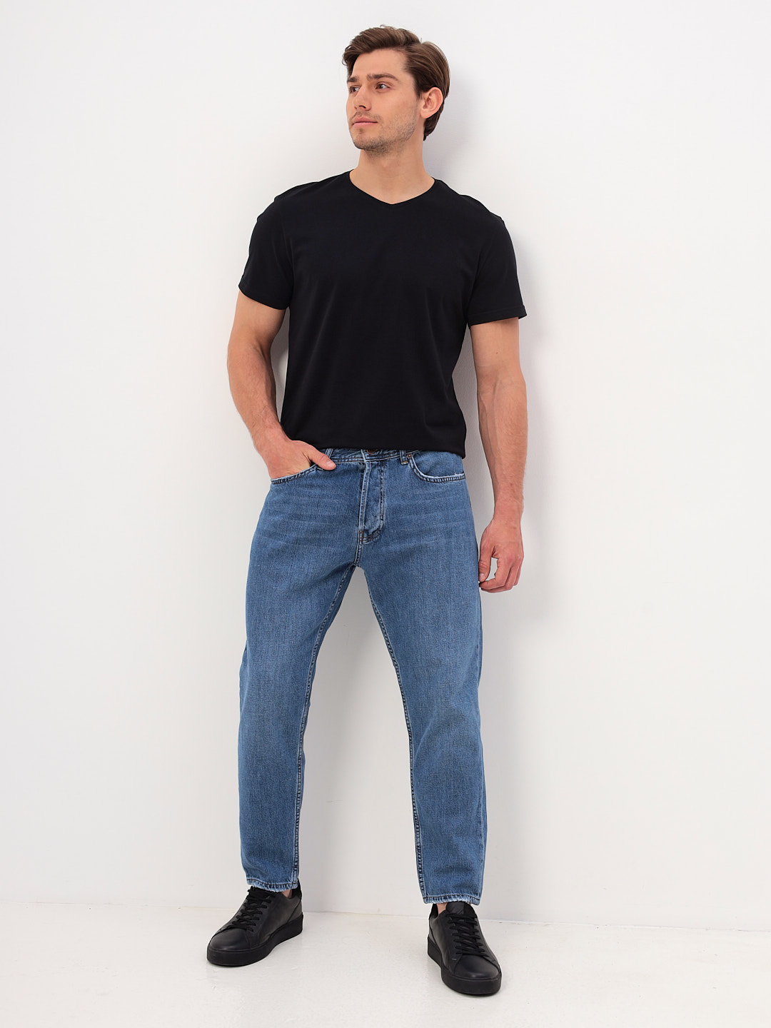 G146-KO-HJ-90023-N (черный) Футболка мужская короткий рукав