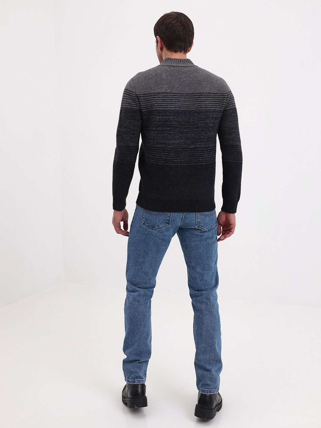 G139-полосы D3 (серый) Жакет мужской