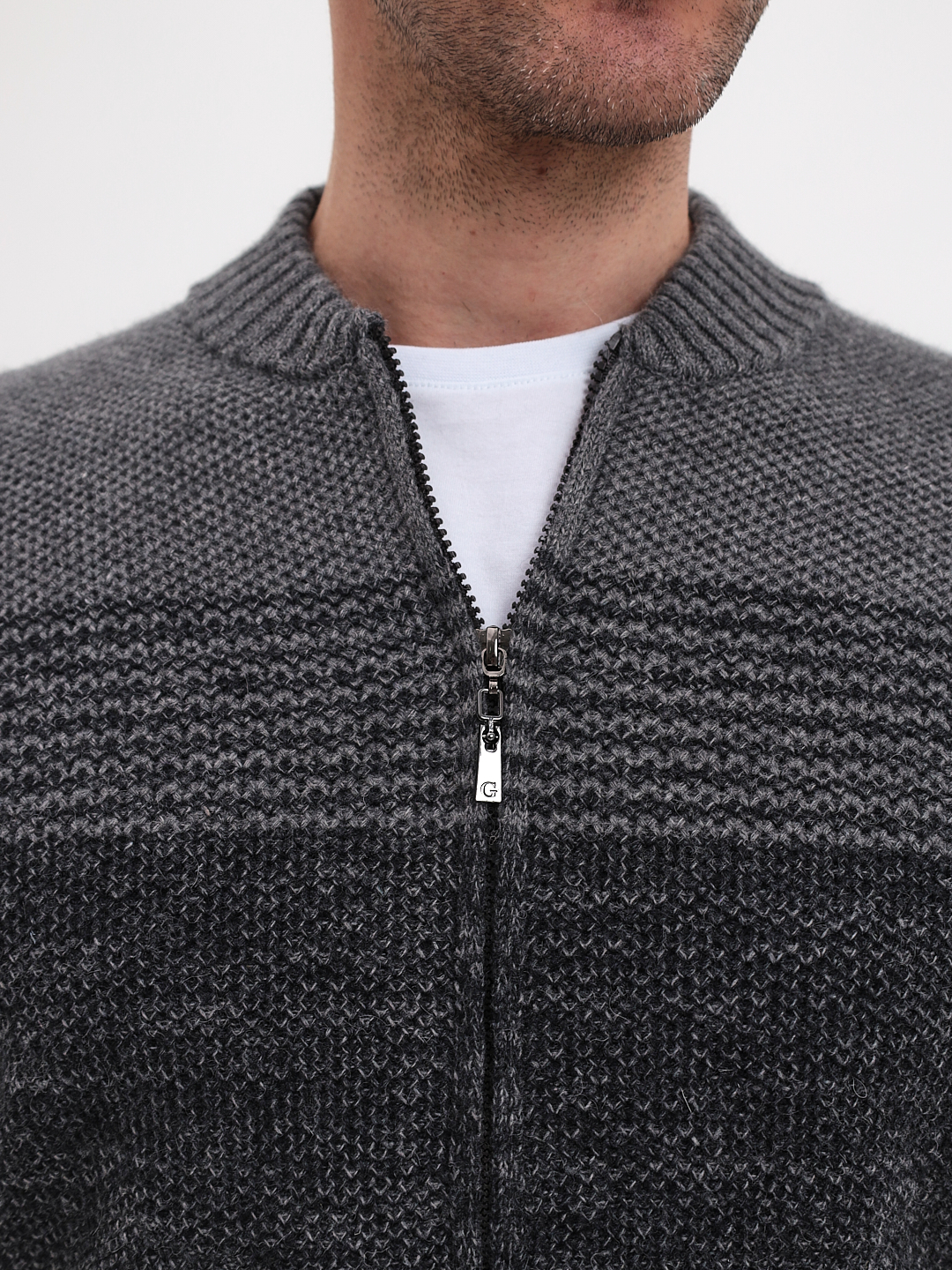 G139-полосы D3 (серый) Жакет мужской