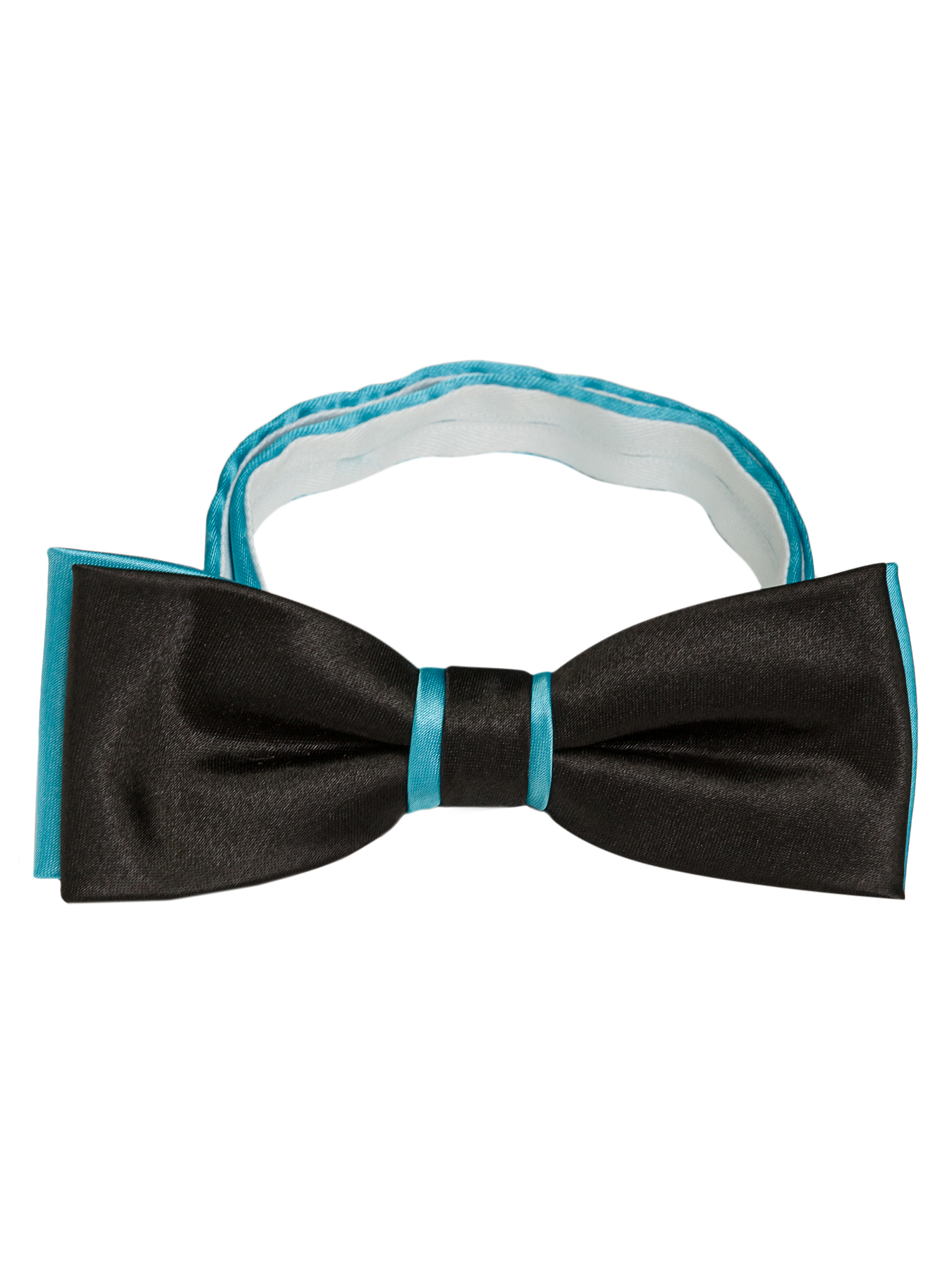 Greg-poly 19-черно-бирюз.1.208 Галстук-бабочка мужской