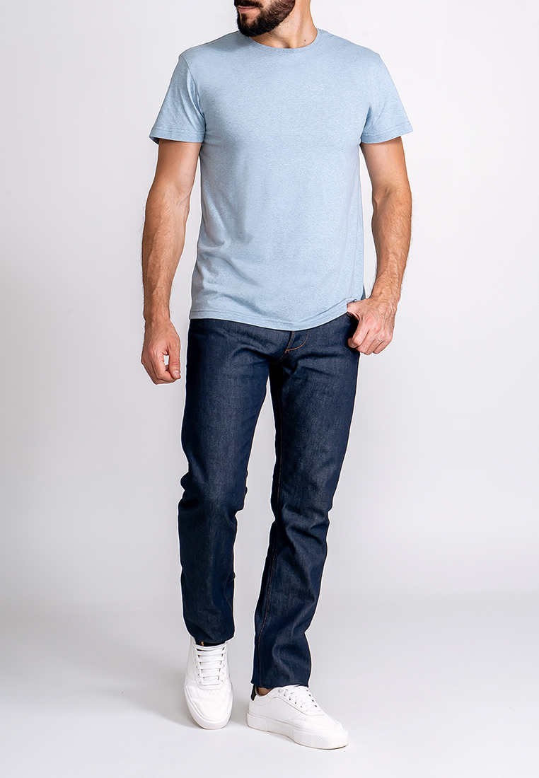 G145-RM-3001 (серо-голуб м.) Футболка мужская короткий рукав