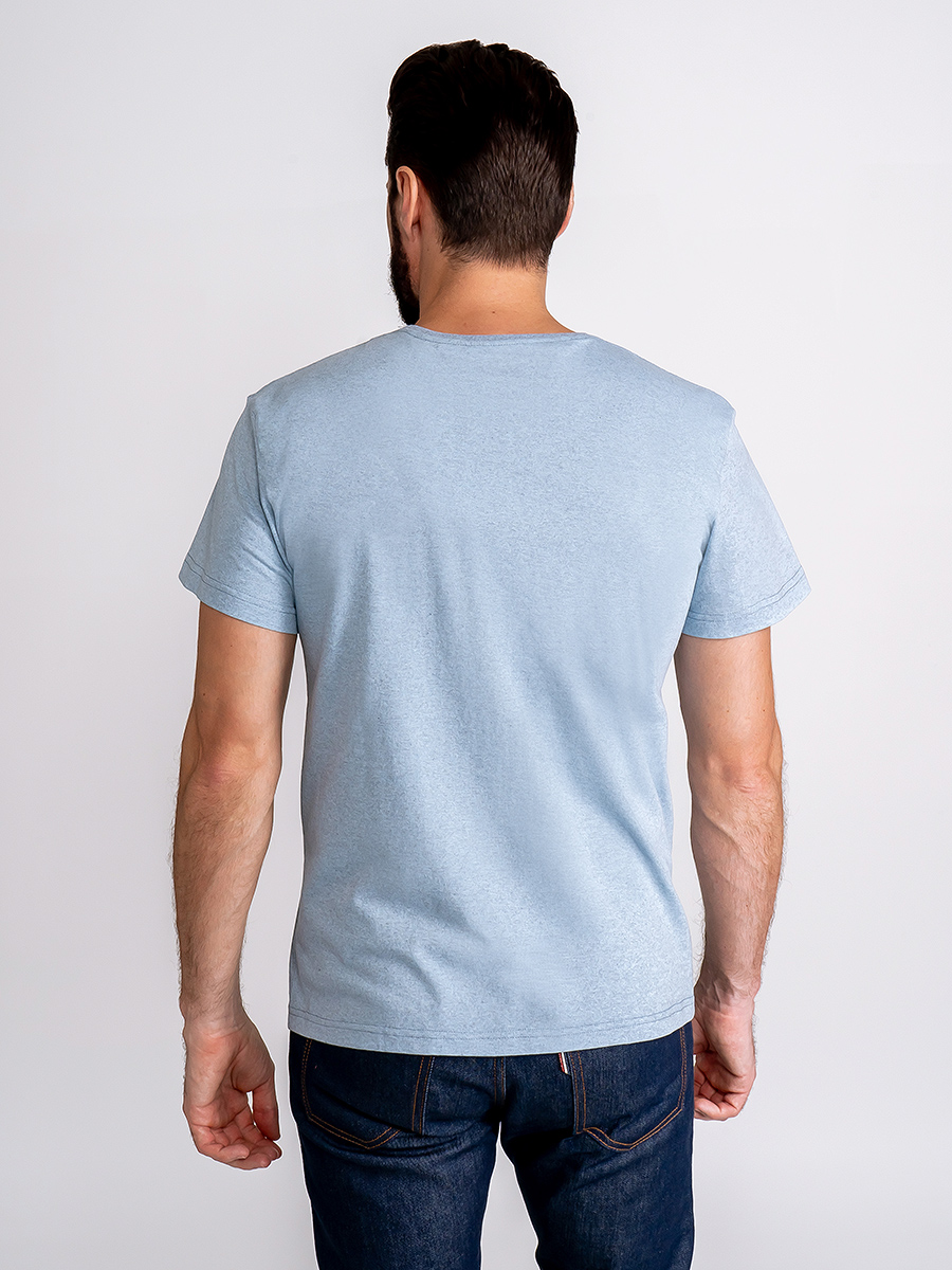 G145-RM-3001 (серо-голуб м.) Футболка мужская короткий рукав