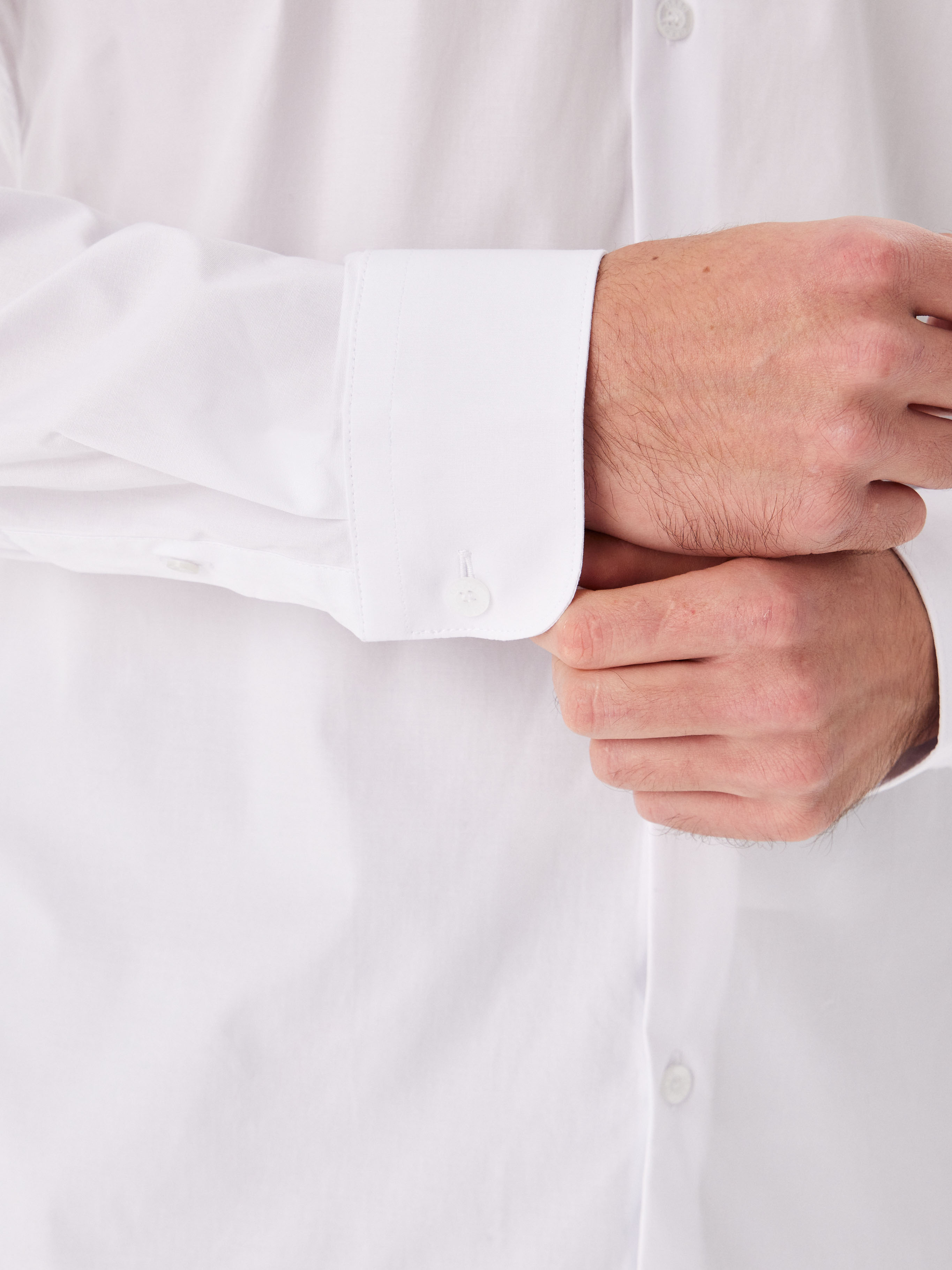 100/237/WH/ZVN STRETCH Сорочка мужская длинный рукав