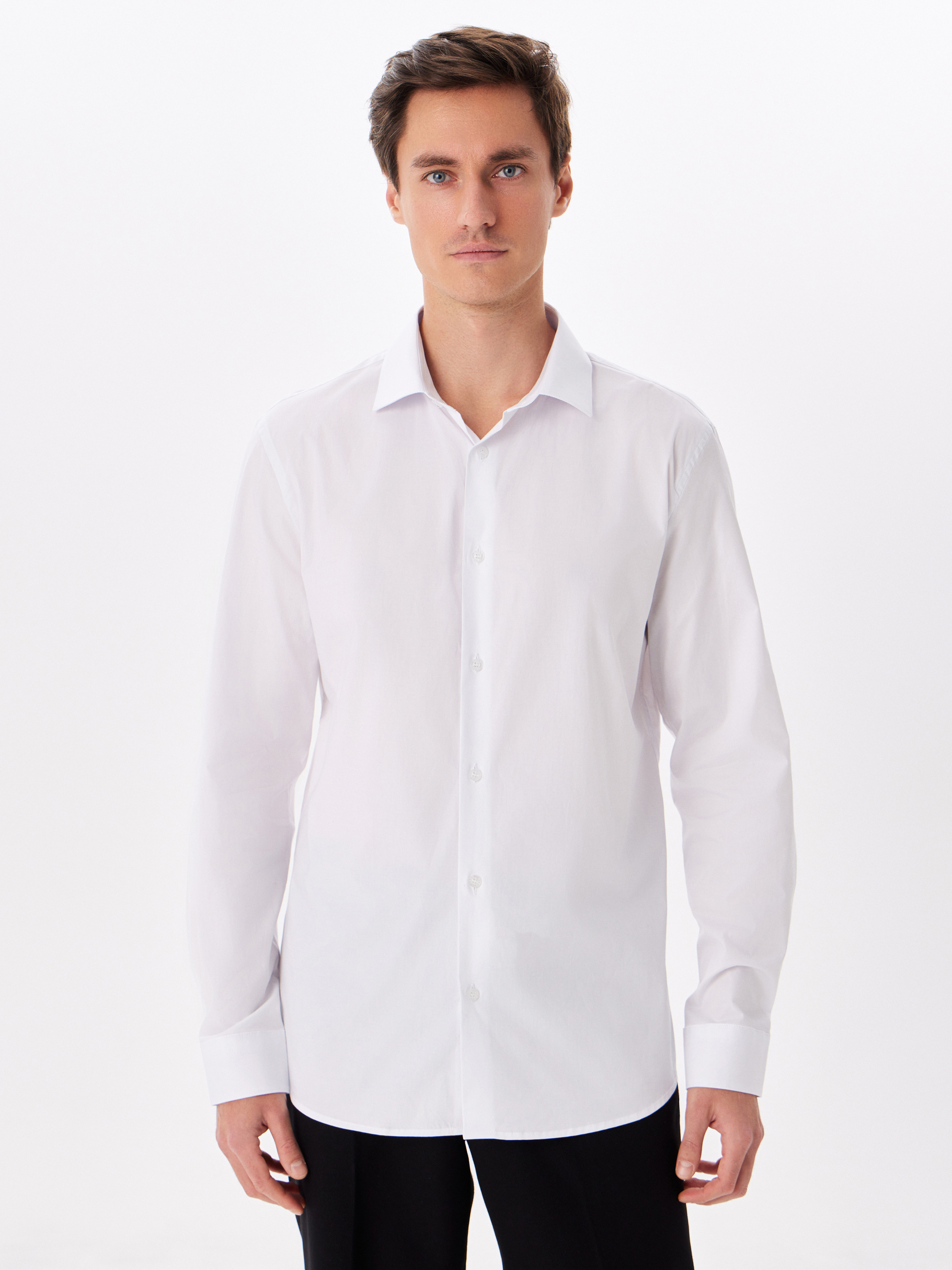 100/237/WH/ZVN STRETCH Сорочка мужская длинный рукав