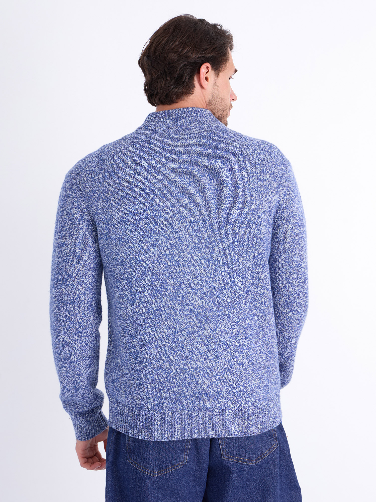 G139-RC01 (голубой меланж) Кардиган мужской