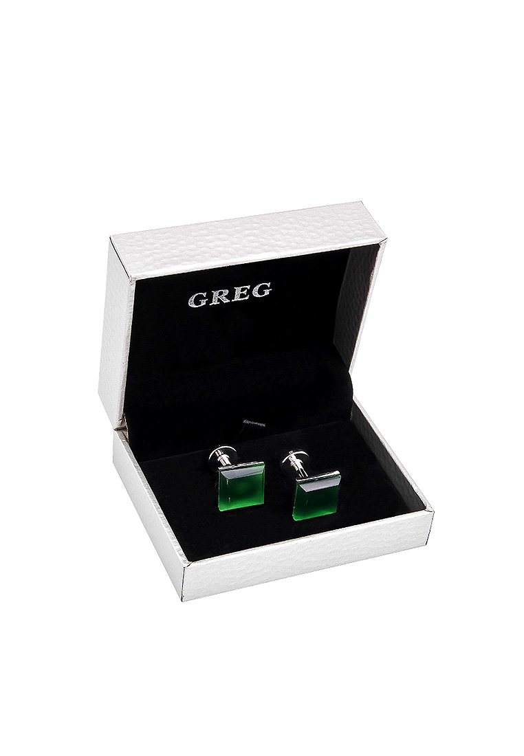 190484 нат.камень Запонки в подарочной коробке