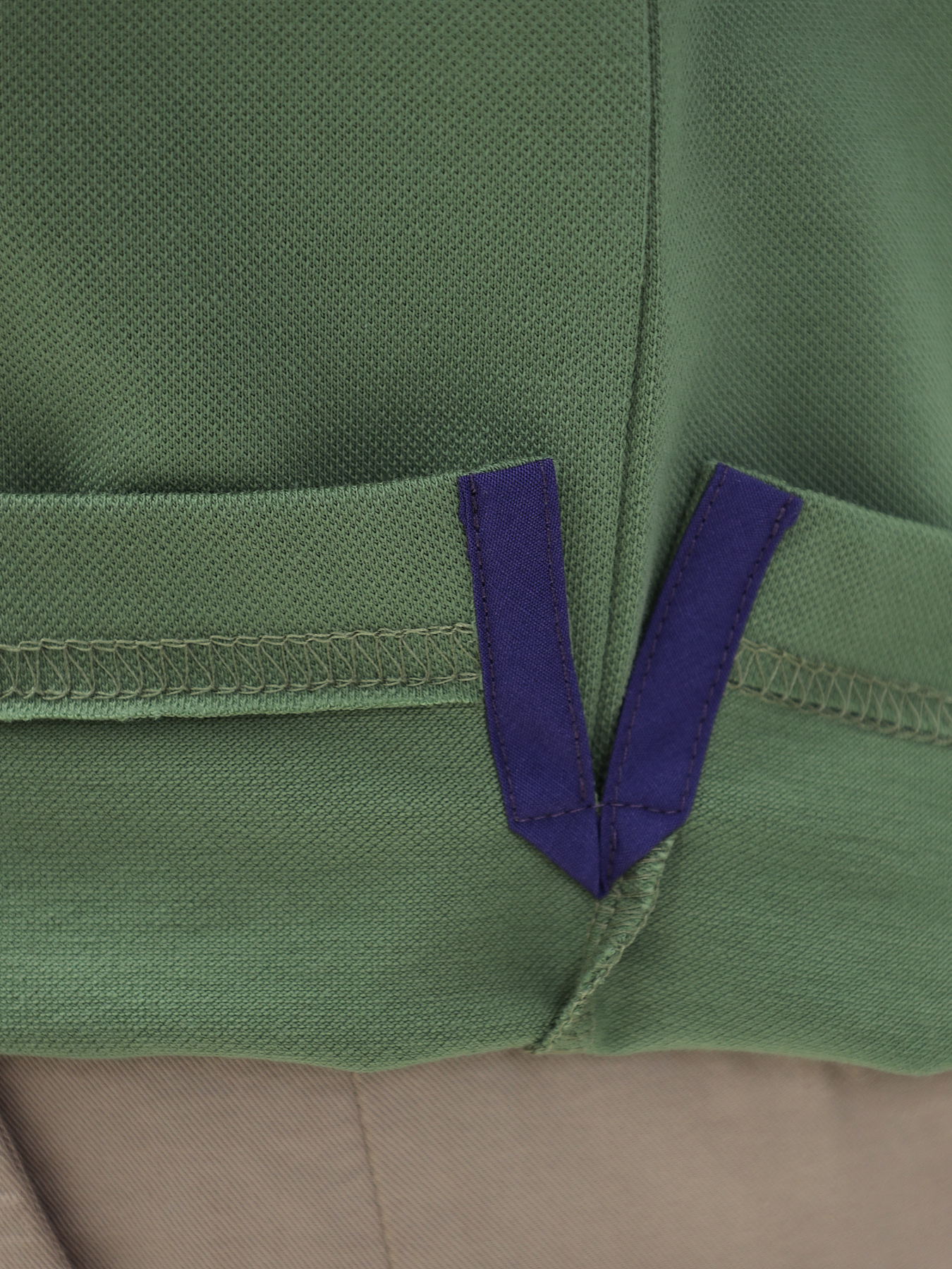 G144V-PO34T-SA2096 (хаки) Джемпер мужской с воротником поло короткий рукав