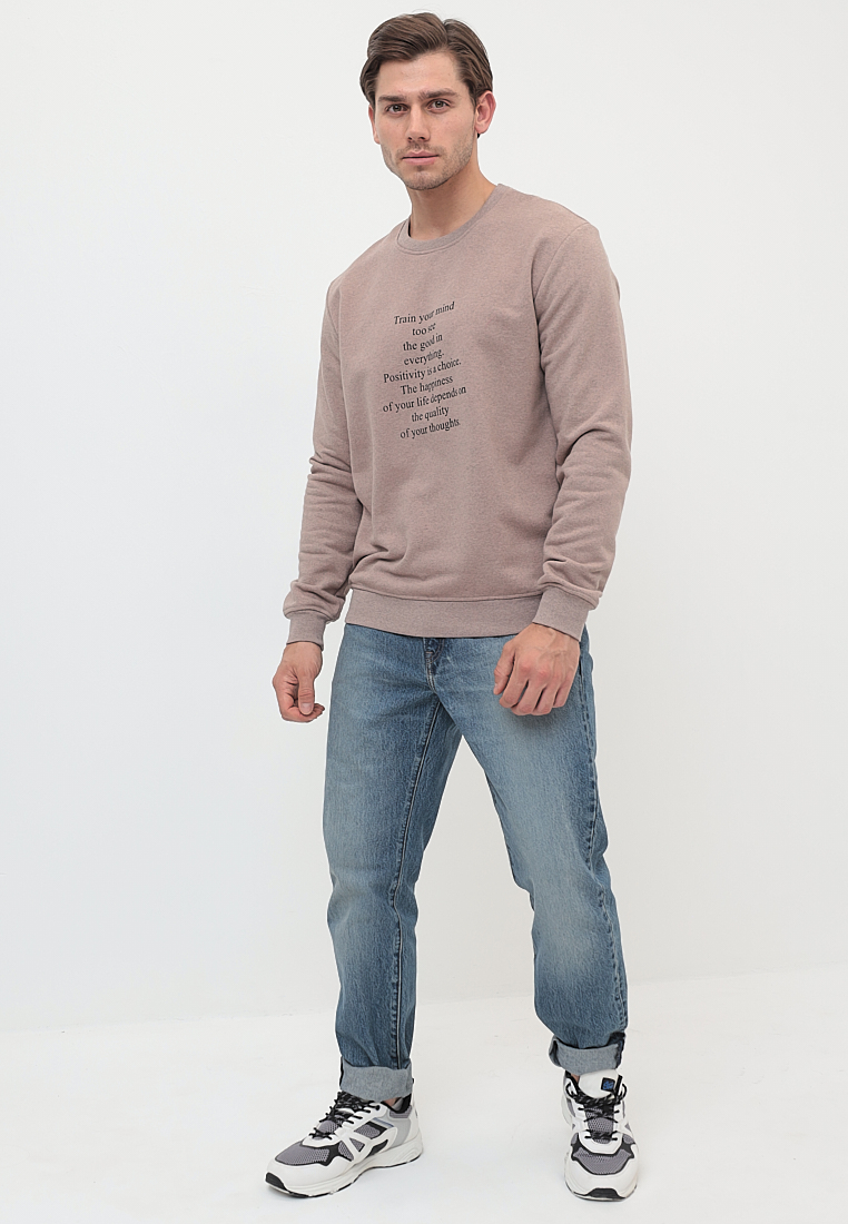 G121-Quote-RM-4001(бежев м.) Свитшот мужской