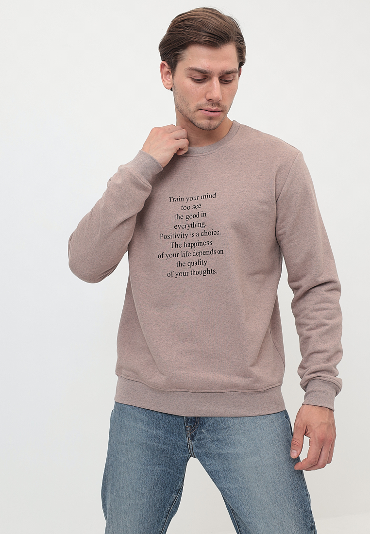 G121-Quote-RM-4001(бежев м.) Свитшот мужской