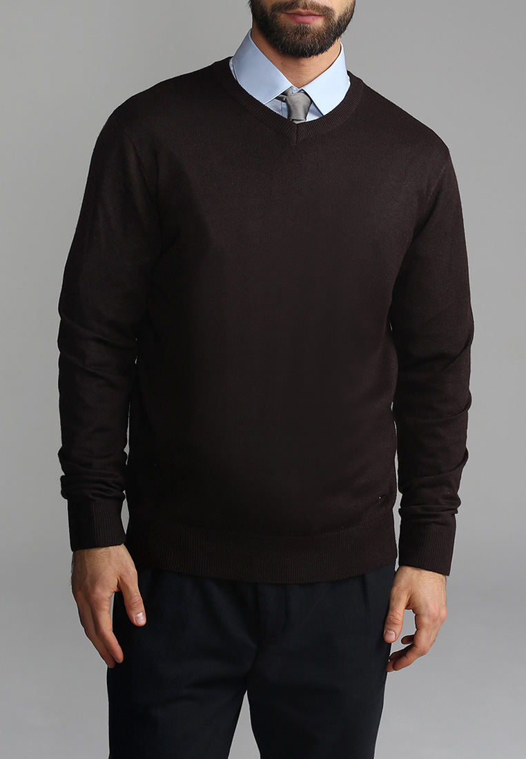G124-DA54 шоколад Джемпер мужской
