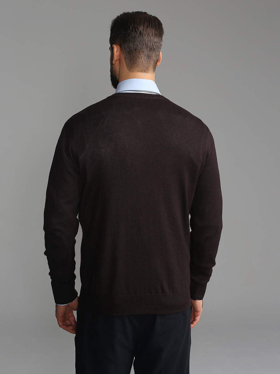 G124-DA54 шоколад Джемпер мужской