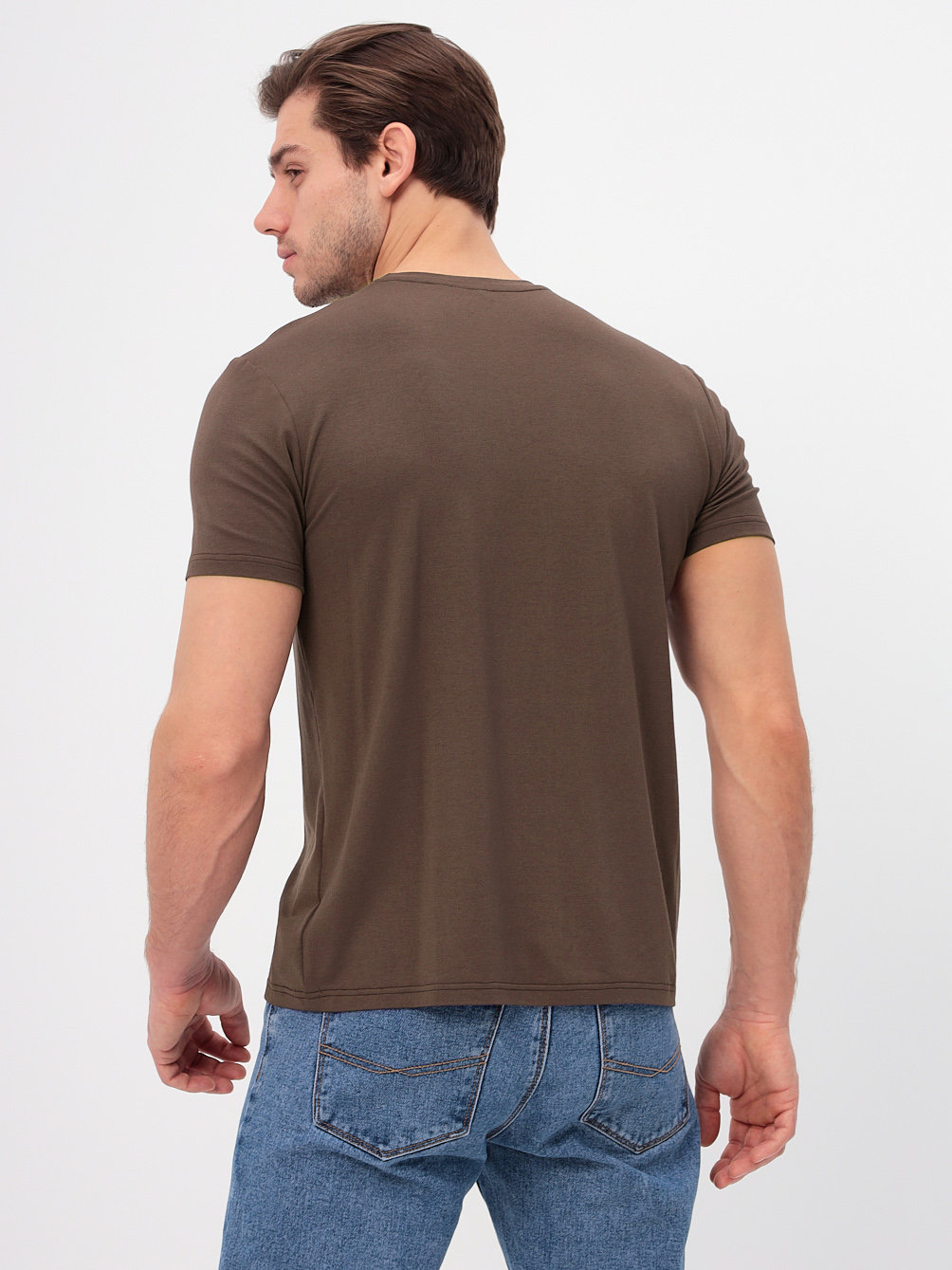 G145-V-7026 (св.кофейный) Футболка мужская короткий рукав