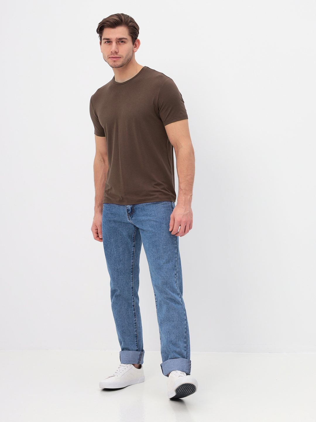 G145-V-7026 (св.кофейный) Футболка мужская короткий рукав