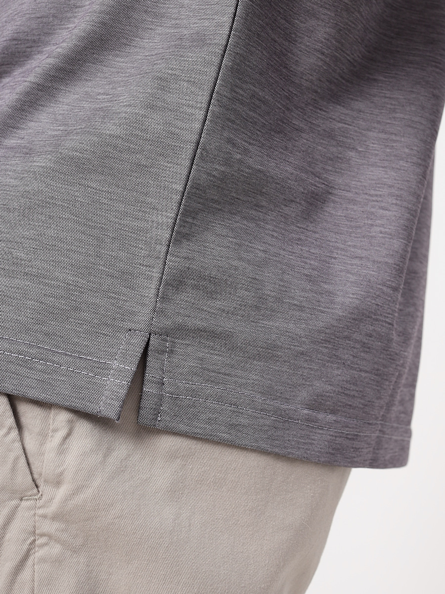 G154-PM12-LT1637 (серый) Джемпер мужской с воротником поло короткий рукав