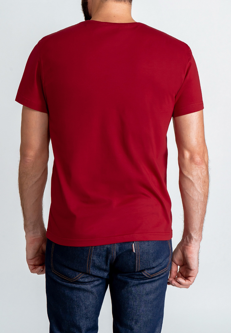 G145-RD-1056_R (красный) Футболка мужская короткий рукав