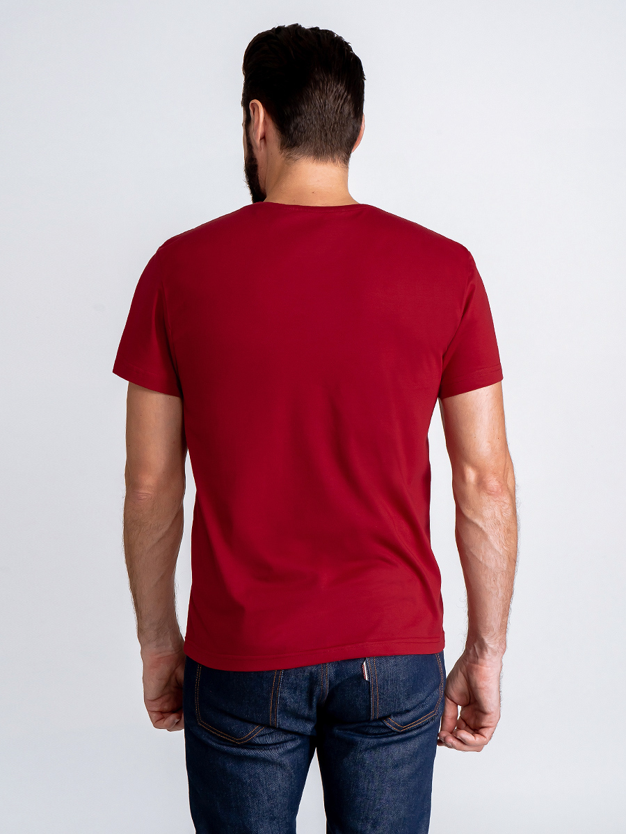 G145-RD-1056_R (красный) Футболка мужская короткий рукав