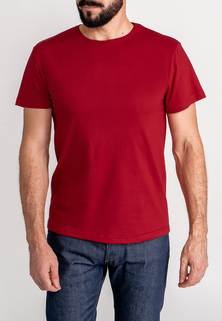 G145-RD-1056_R (красный) Футболка мужская короткий рукав