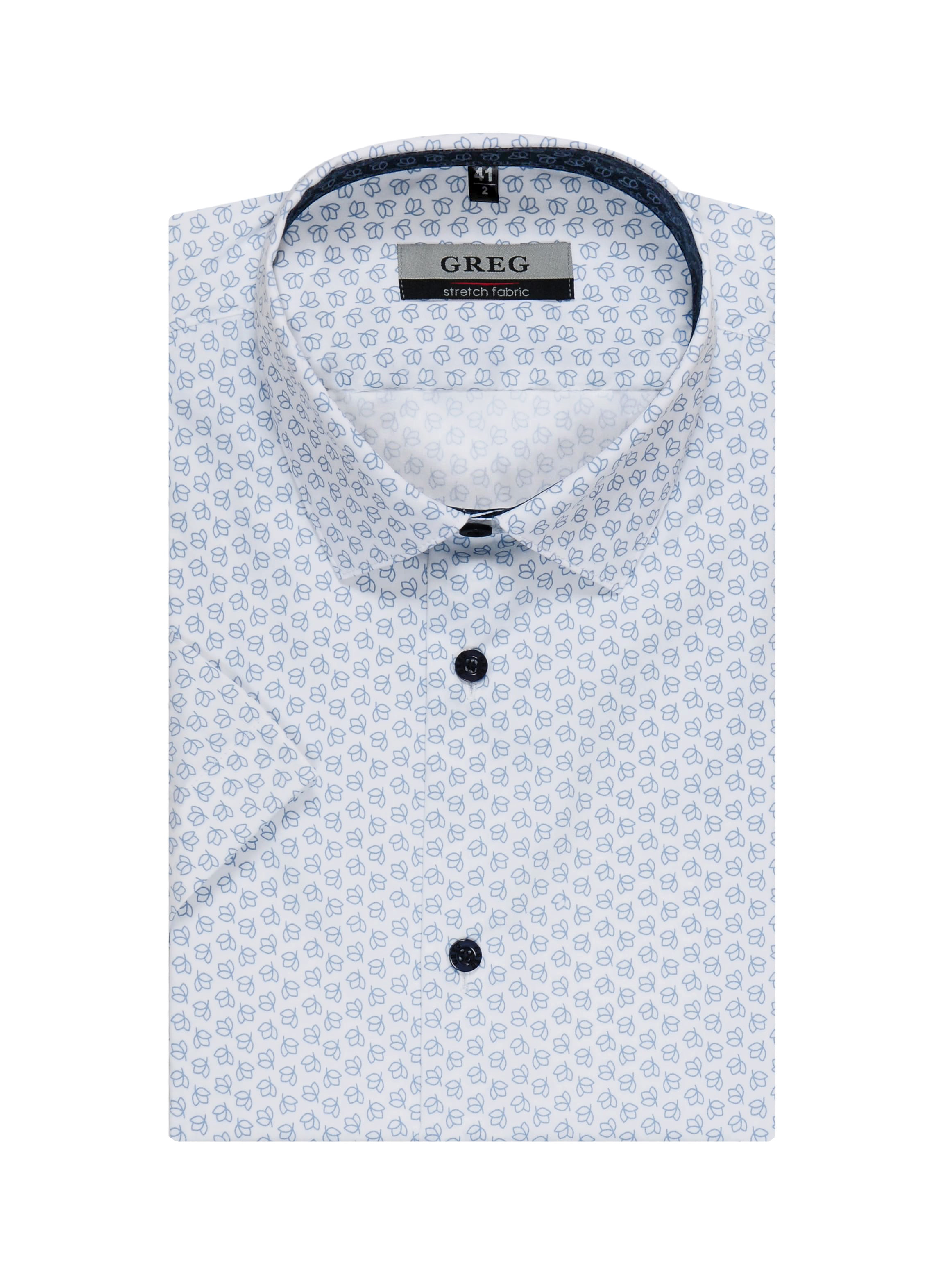 123/207/0483/ZN/1p STRETCH Сорочка мужская короткий рукав