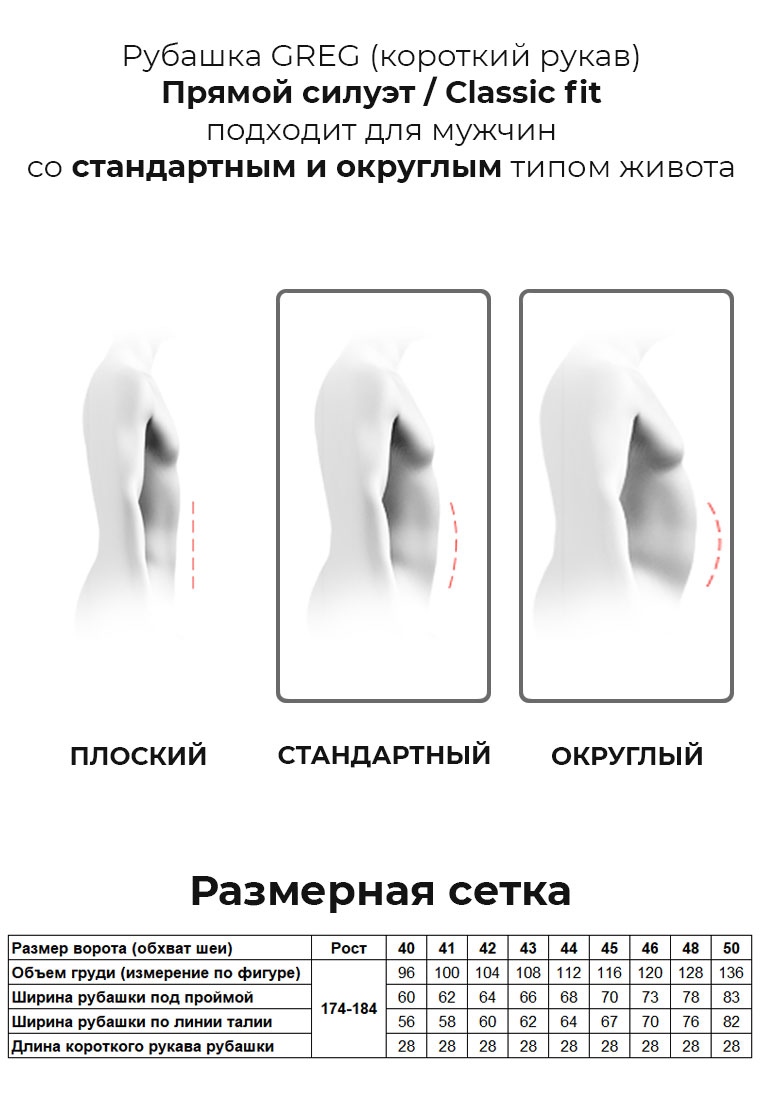 Gt173/309/21/C/1 Сорочка мужская короткий рукав