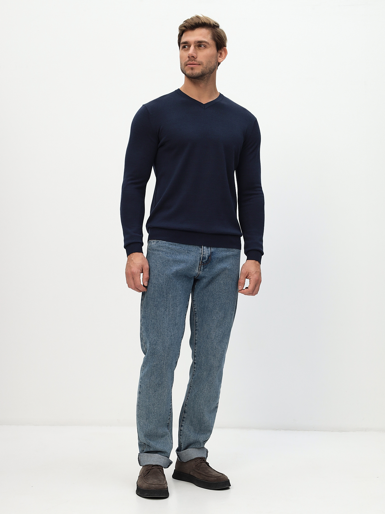 G124-CT 125278 (т. джинс) Джемпер мужской